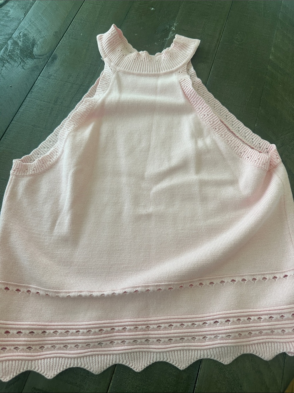 Light Pink Knit Halter Tank Top
